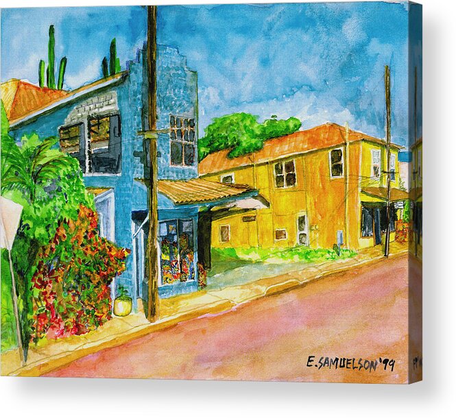 Camille Fountaine Acrylic Print featuring the painting Camilles Place by Eric Samuelson