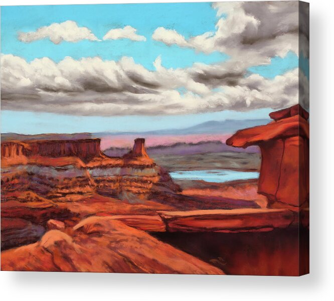 Landscape Acrylic Print featuring the painting Canyonlands Vista by Sandi Snead