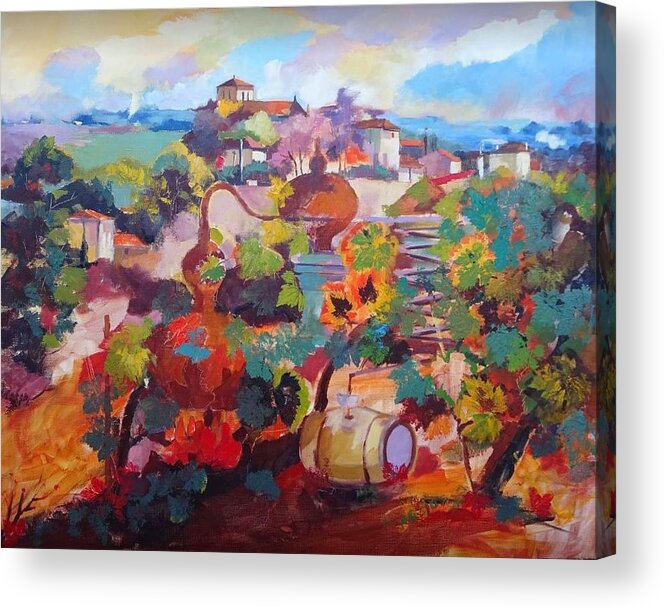  Acrylic Print featuring the painting Career in the Vineyard by Kim PARDON