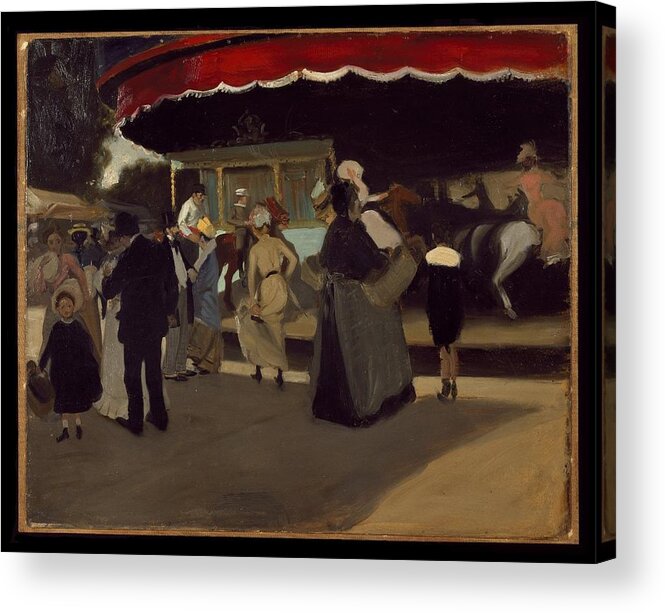 Carrousel Acrylic Print featuring the painting Carrousel by MotionAge Designs
