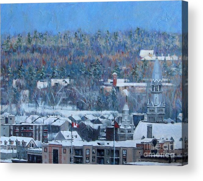 Ottawa Acrylic Print featuring the painting Cathedral by Anne F Marshall