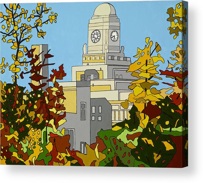 Valley Stream Acrylic Print featuring the painting Central Autumn by Mike Stanko