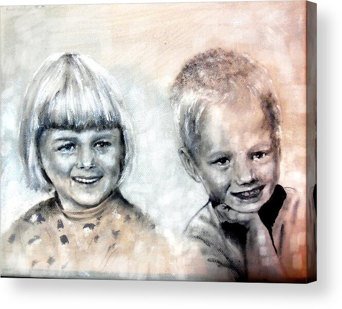 Acrylic Print featuring the painting Children by Leland Castro