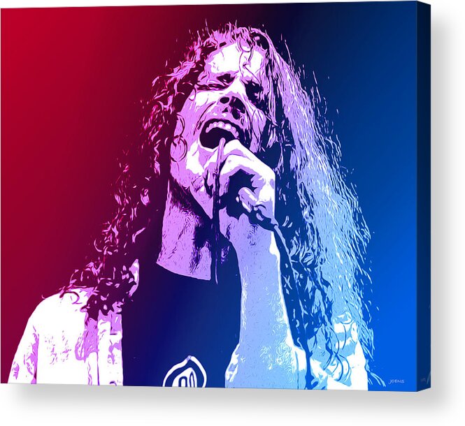 Tribute Acrylic Print featuring the mixed media Chris Cornell 326 by Greg Joens
