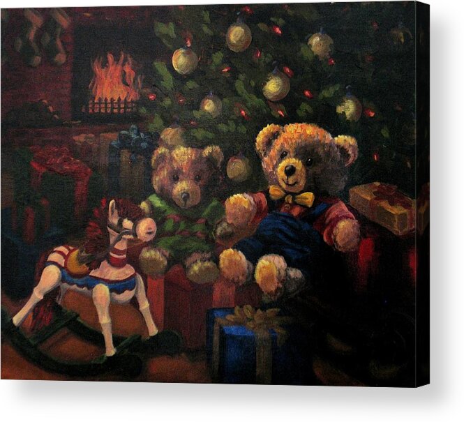 Christmas Acrylic Print featuring the painting Christmas Past by Karen Ilari