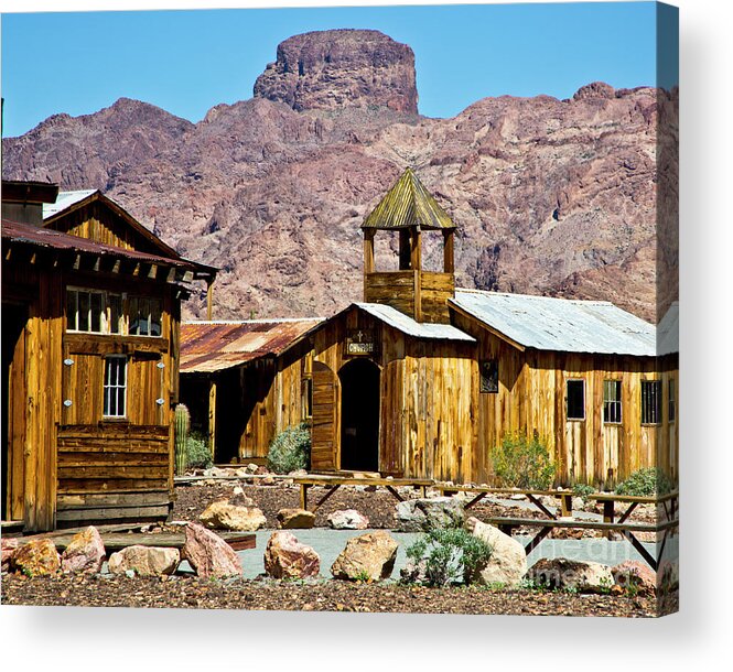 Arizona Acrylic Print featuring the photograph Church at Castle Dome by Kathy McClure