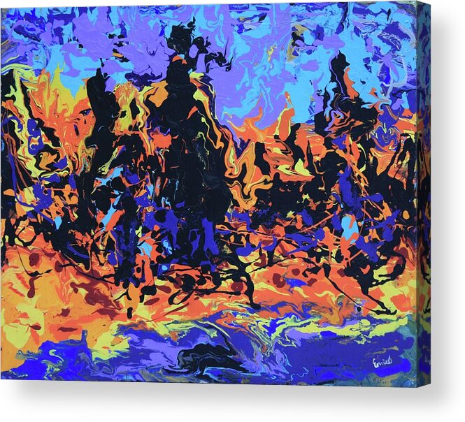 Abstract Expressionism Acrylic Print featuring the painting Cibola by Art Enrico