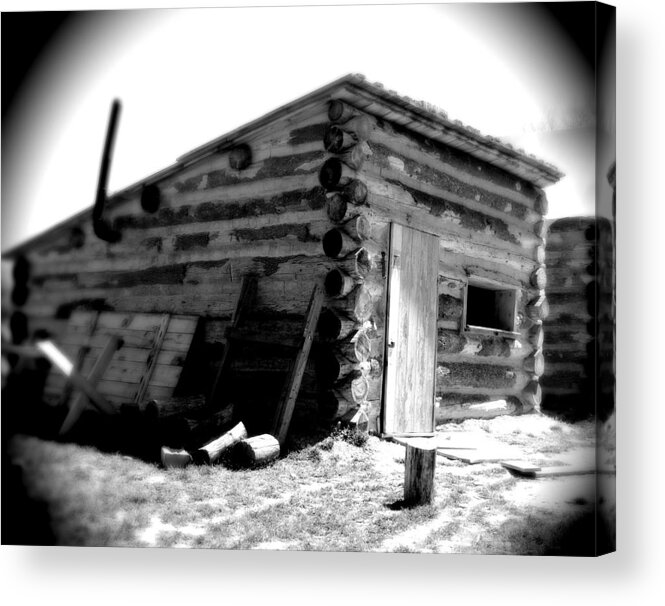Army Acrylic Print featuring the photograph Civil War Cabin 1 Army Heritage Education Center by Jean Macaluso