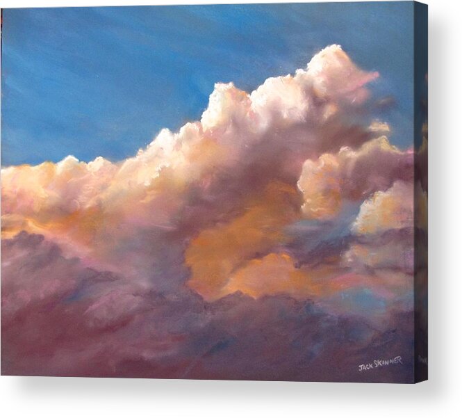 Clouds Acrylic Print featuring the painting Clouds over the Island by Jack Skinner