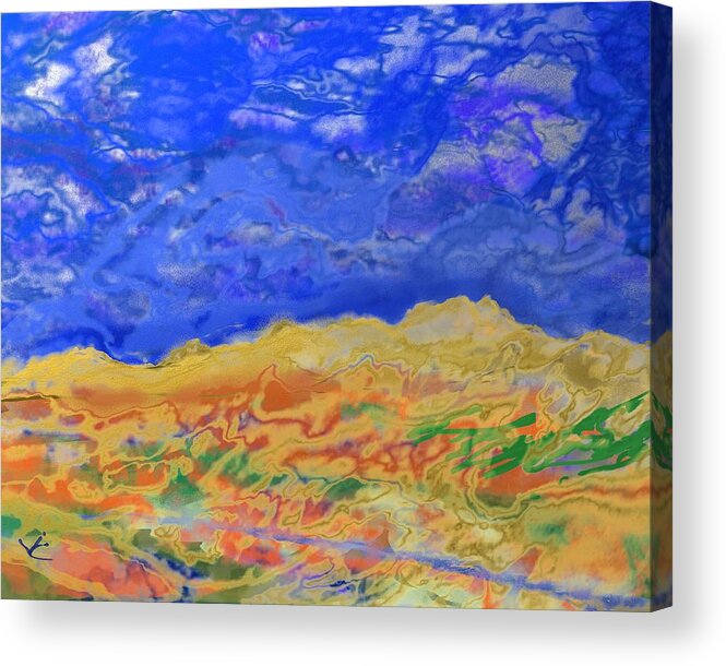 Victor Shelley Acrylic Print featuring the digital art Clouds by Victor Shelley