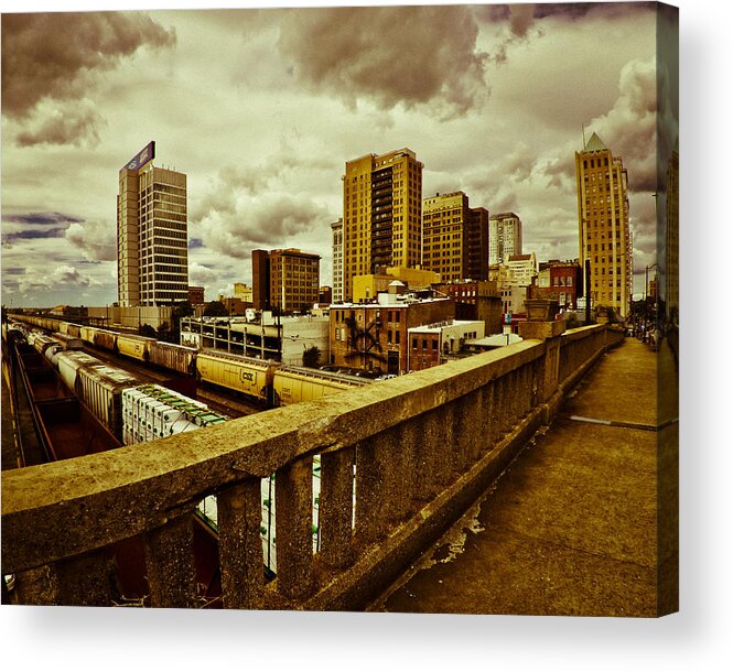 Birmingham Acrylic Print featuring the photograph Cloudy Birmingham by Just Birmingham