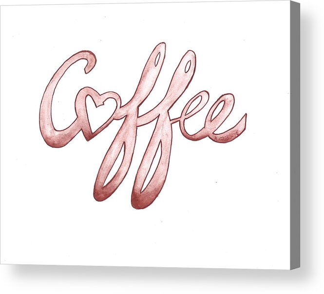 Coffee Acrylic Print featuring the painting Coffee by Edwin Alverio