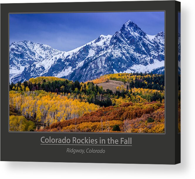  Acrylic Print featuring the photograph Colorado Rockies in the Fall - Ridgway by Gary Whitton