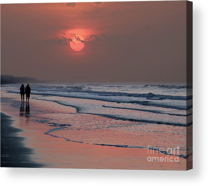 Romantic Couple Acrylic Print featuring the photograph Couple at Sunrise 3238 by Jack Schultz