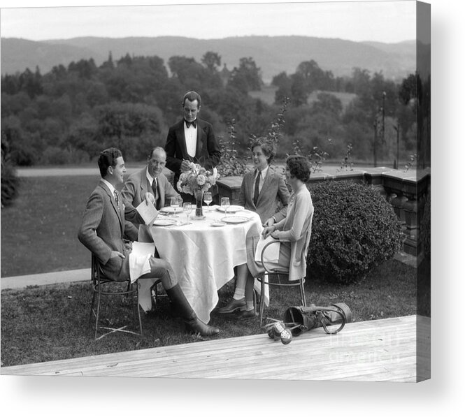 1920s Acrylic Print featuring the photograph Couples At The Country Club, C.1920-30s by H. Armstrong Roberts/ClassicStock