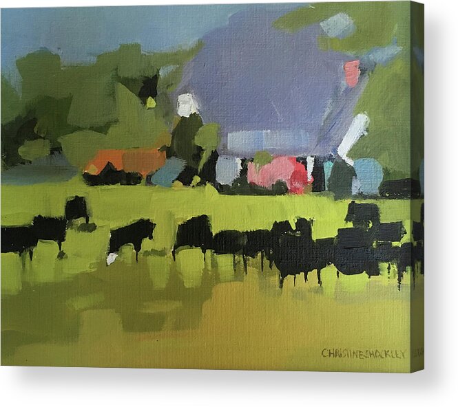  Acrylic Print featuring the painting cow by Chris Gholson