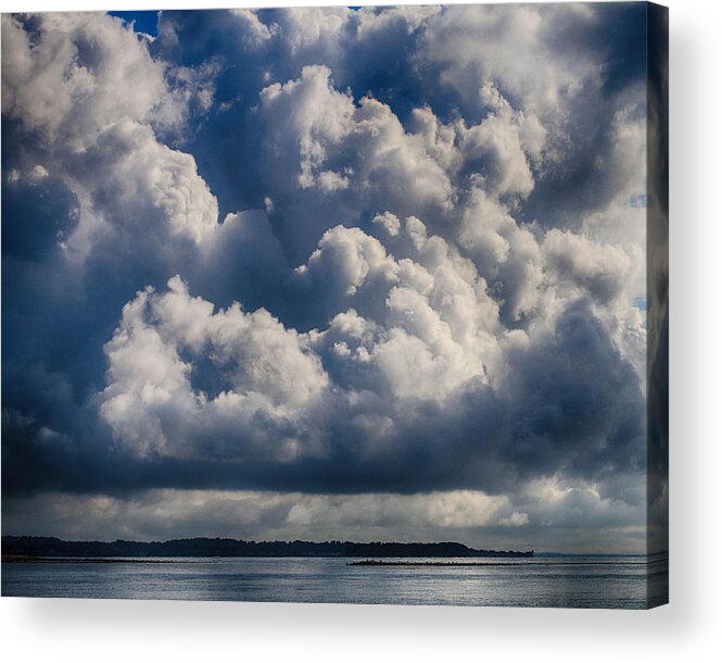 Clouds Acrylic Print featuring the photograph Cumulus Over the River by William Selander