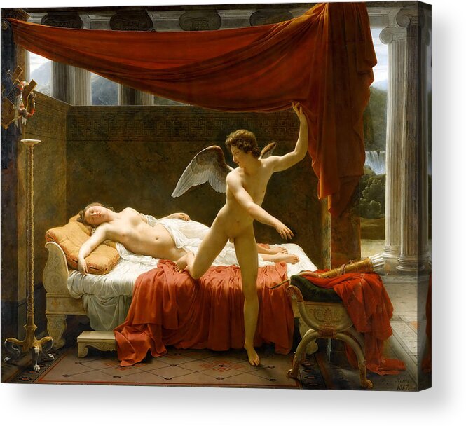 Francois-edouard Picot Acrylic Print featuring the painting Cupid and Psyche by Francois-Edouard Picot