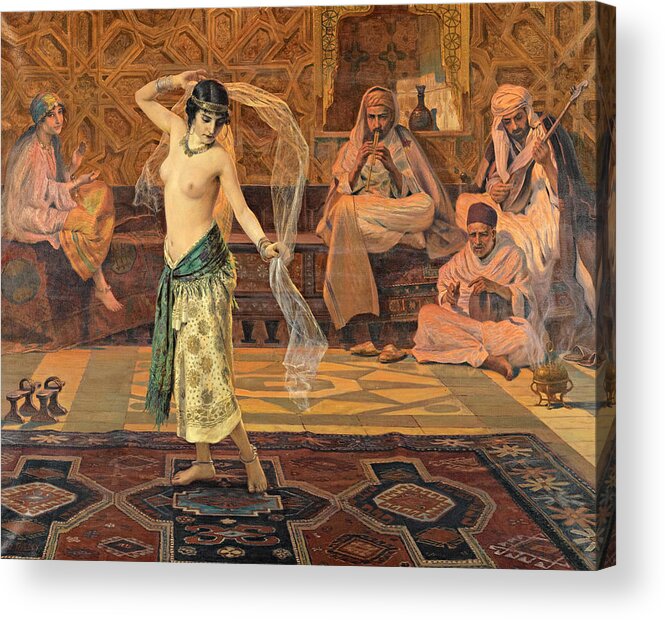 Otto Pilny Acrylic Print featuring the painting Dance of the Seven Veils by Otto Pilny