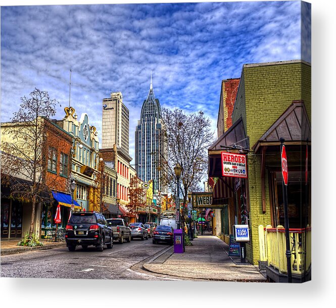 Downtown Acrylic Print featuring the photograph Dauphin Street by Brad Boland
