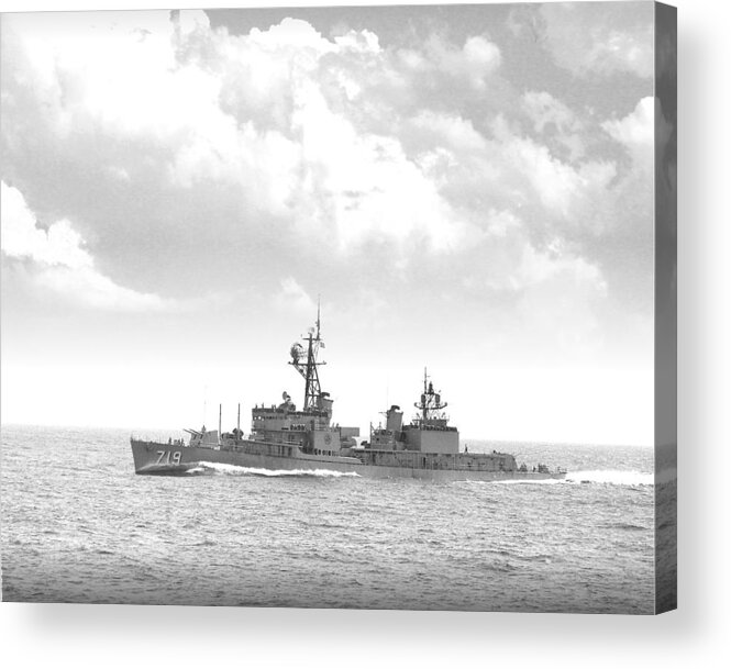 Ship Acrylic Print featuring the digital art DD 719 USS Epperson by Mike Ray