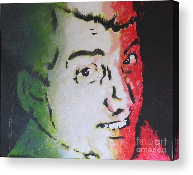 Celebrity Portrait Acrylic Print featuring the painting Dean Martin - Italian American by Eric Dee