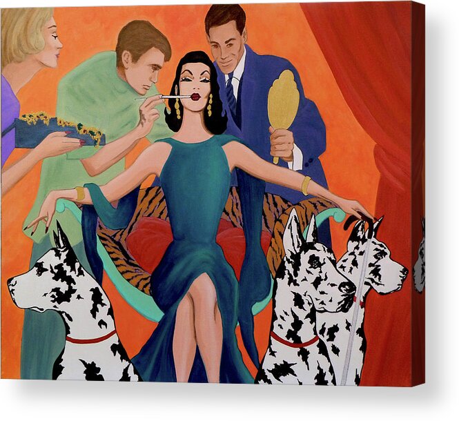Deco Diva Acrylic Print featuring the painting Deco Diva by Tony Franza