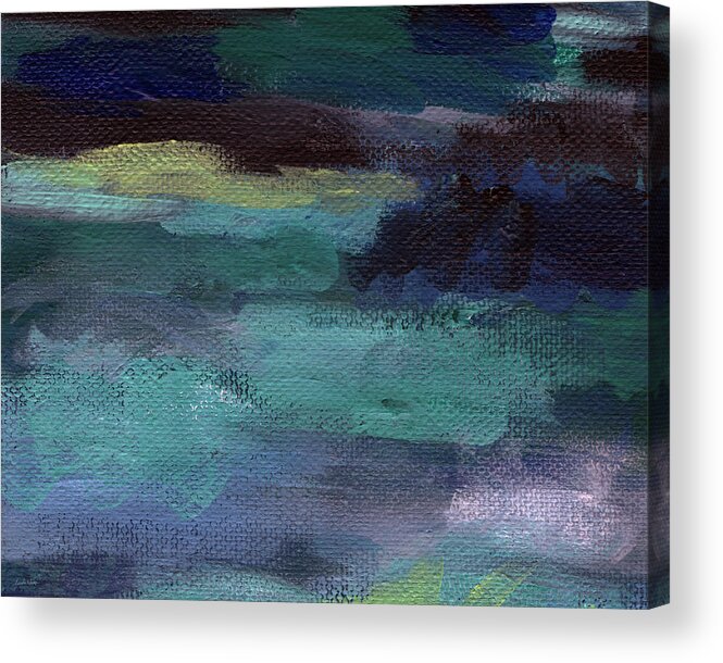 Abstract Acrylic Print featuring the painting Deep Dreams- abstract art by Linda Woods