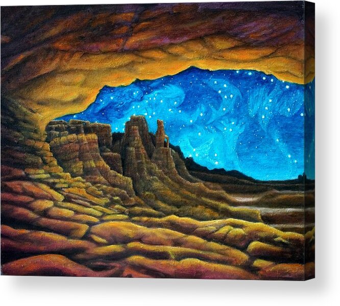 Desert Acrylic Print featuring the painting Desert by Matt Konar