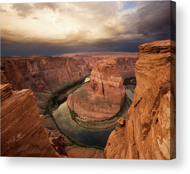 Canyon Acrylic Print featuring the photograph Desert Sunrise at Horseshoe Bend by Matt Tilghman