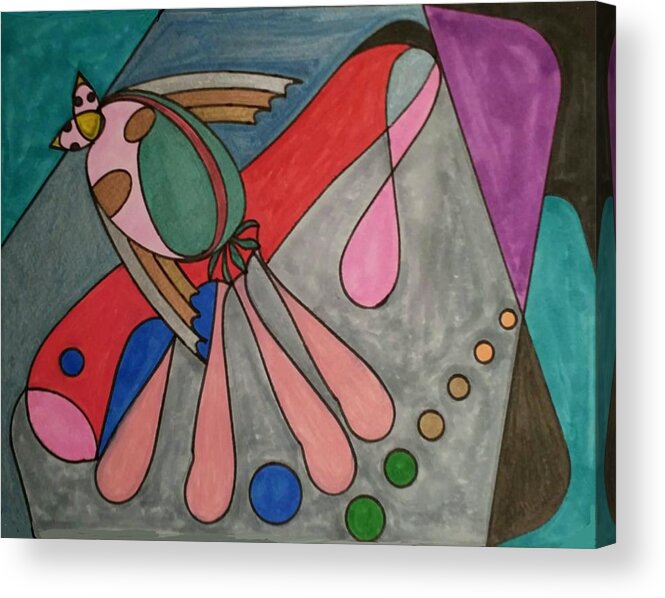 Geometric Art Acrylic Print featuring the glass art Dream 158 by S S-ray