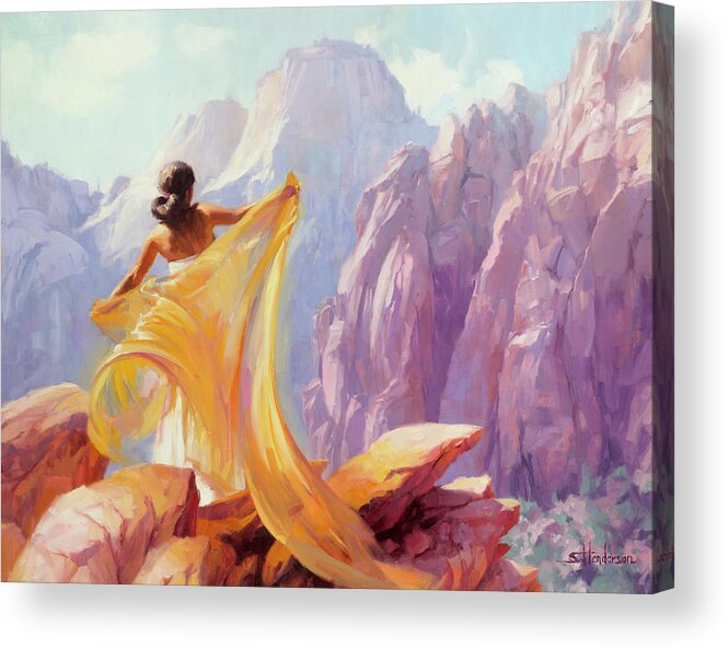 Southwest Acrylic Print featuring the painting Dreamcatcher by Steve Henderson