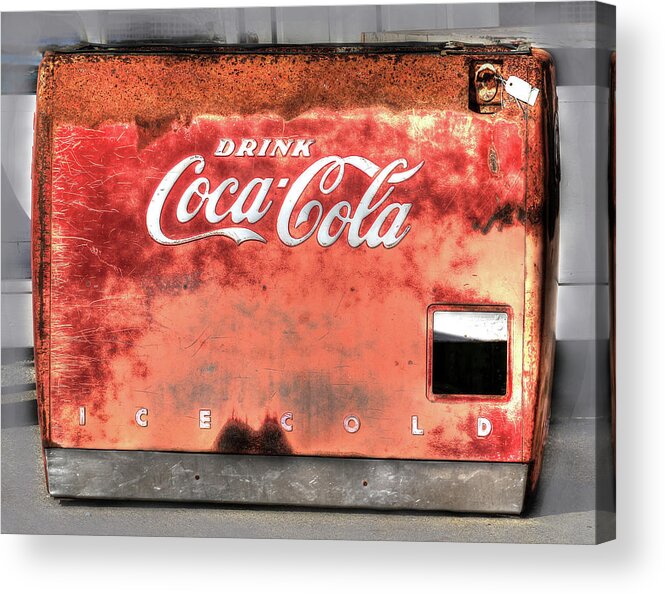 Old Acrylic Print featuring the photograph Drink Ice Cold Coca Cola by J Laughlin