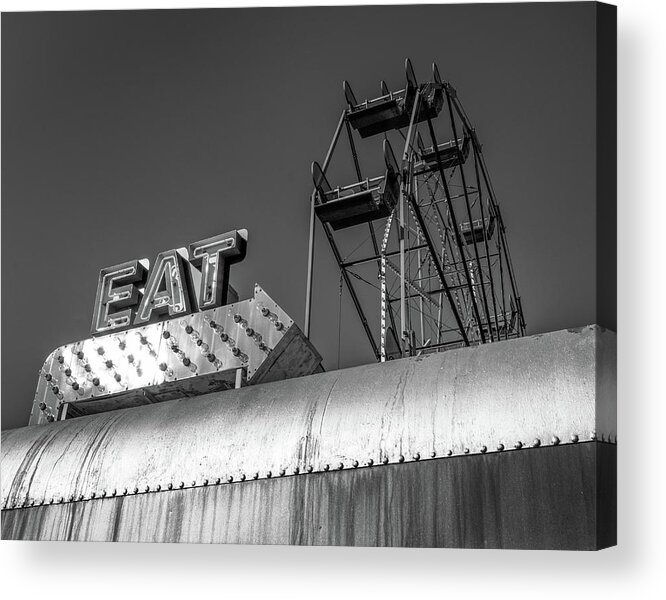 Black And White Acrylic Print featuring the photograph Eat by James Barber