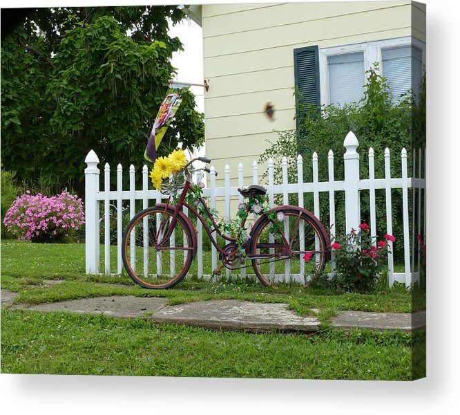 Rusty Bike Acrylic Print featuring the digital art Elmer Bicycle by Jana Russon