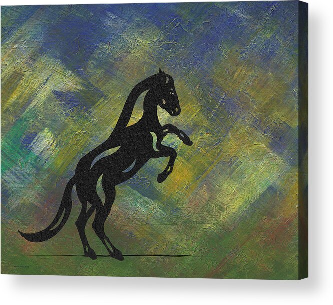 Horse Acrylic Print featuring the painting Emma II - Abstract Horse by Manuello Sueess