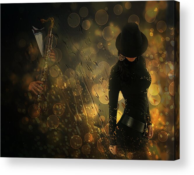 Creative Edit Acrylic Print featuring the photograph Emmanuelle by Nataliorion