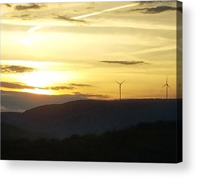 Windmill Acrylic Print featuring the photograph Environmental Sunset by Vic Ritchey