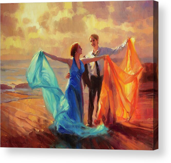 Romance Acrylic Print featuring the painting Evening Waltz by Steve Henderson