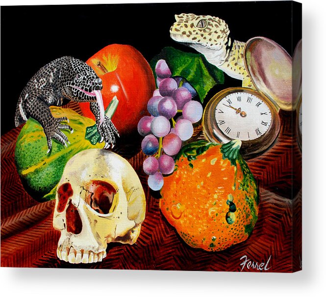 Fall Acrylic Print featuring the painting Fall Harvest by Ferrel Cordle