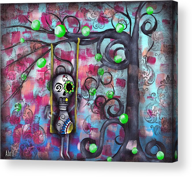 Day Of The Dead Acrylic Print featuring the painting Felipe by Abril Andrade