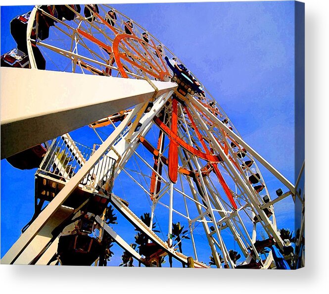 Ferris Wheel Acrylic Print featuring the painting Ferris Wheel by Michael Thomas