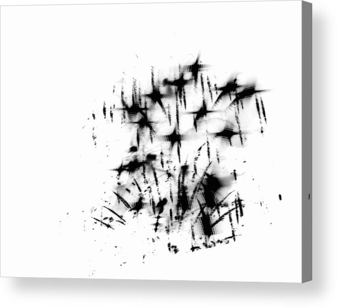 Line Acrylic Print featuring the drawing Firework Abstract 7 by Michelle Calkins