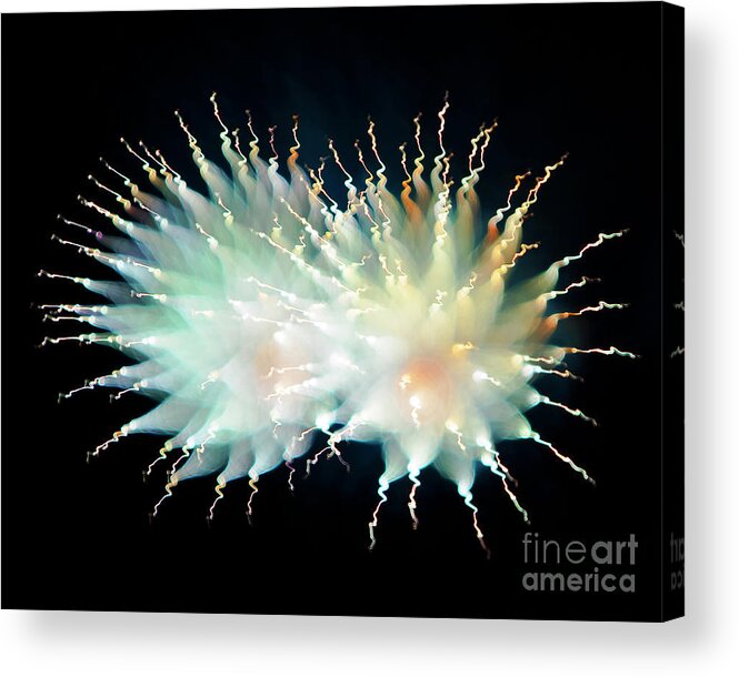 Array Acrylic Print featuring the photograph Alablaster Fireworks by Martin Konopacki