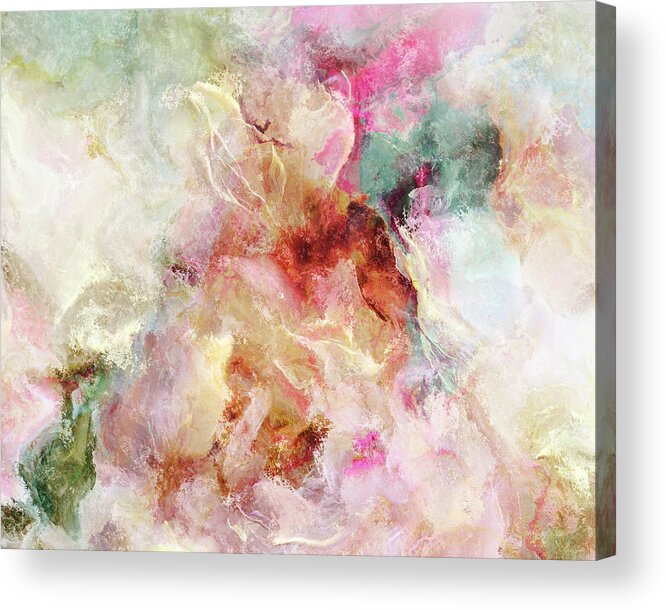 Flowers Acrylic Print featuring the painting Floral Wings - Abstract Art by Jaison Cianelli