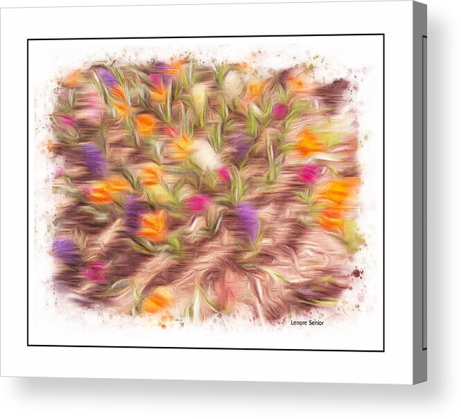 Expressive Acrylic Print featuring the photograph Flowers at CSU by Lenore Senior