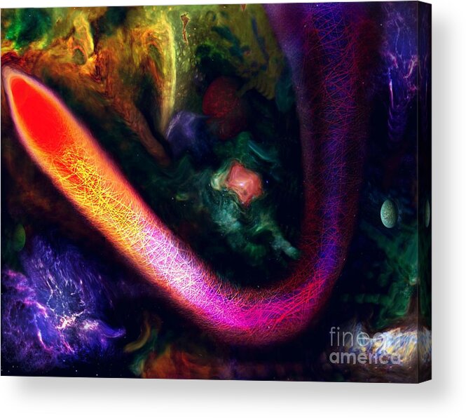 Space Acrylic Print featuring the digital art Flowers of Heaven by David Neace