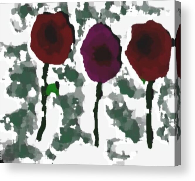 Flowers.love.happiness.gift.senses. Laughter Acrylic Print featuring the digital art Flowers of love by Dr Loifer Vladimir