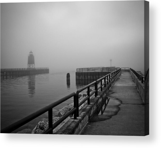 Charlevoix Michigan Acrylic Print featuring the photograph Foggy Charlevoix by Just Birmingham