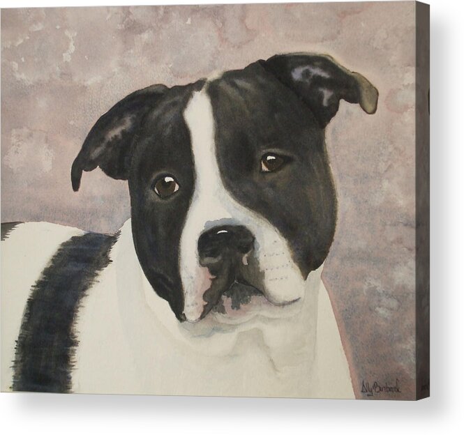Dog Acrylic Print featuring the painting For Me by Ally Benbrook